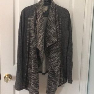 NWOT Grey Draped Front Cardigan
